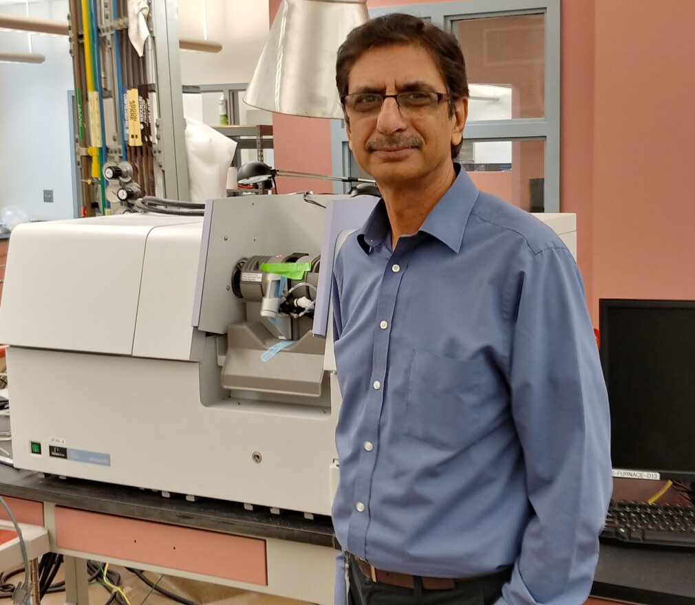 Achel Garg stands in one of the MSD labs.